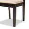 Baxton Studio Nicolette Modern and Contemporary Sand Fabric and Dark Brown Finished Wood 5-Piece Dining Set 176-11386-8026-Zoro - alternate 8